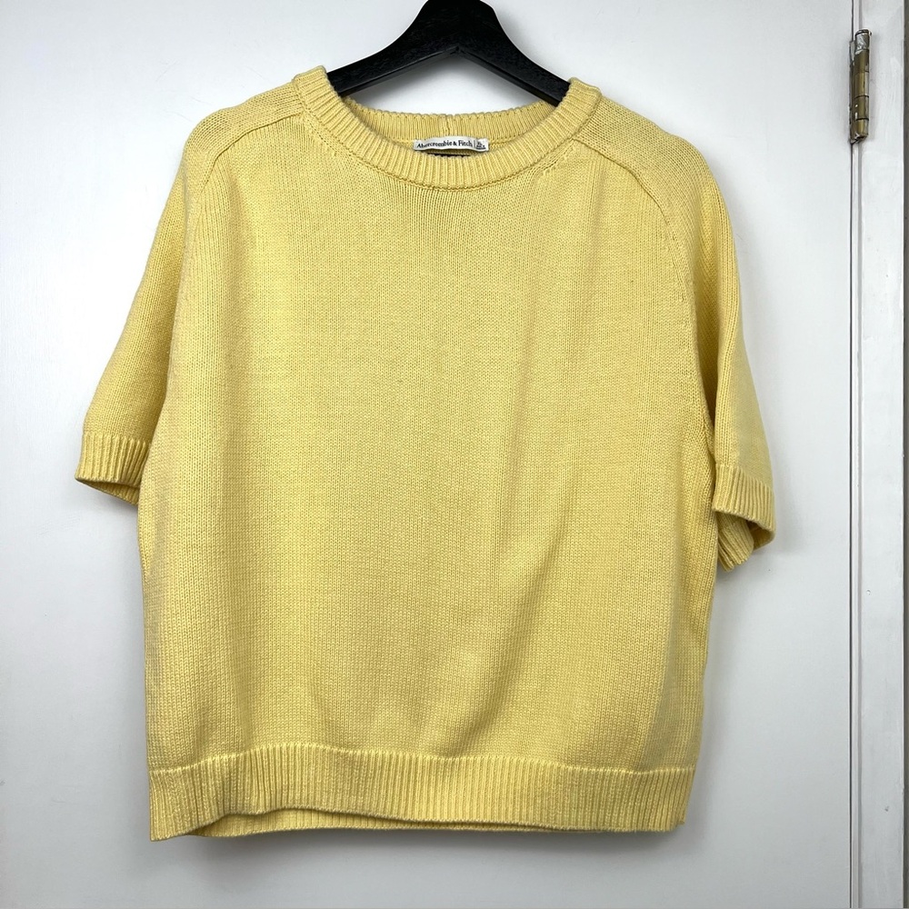 Vintage Abercrombie & Fitch 100% Cotton Short Sleeve Sweater sz XL Spring Y2K
